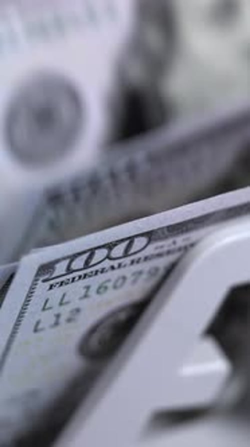 Counting Machine Accurately Sorting One Hundred Dollar Bills