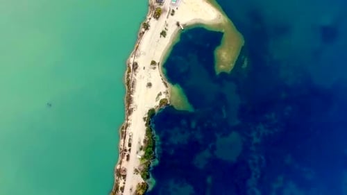 Aerial View of Sandy Sea Braid