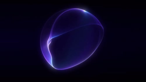 Abstract Glowing Neon Orb Loop Background