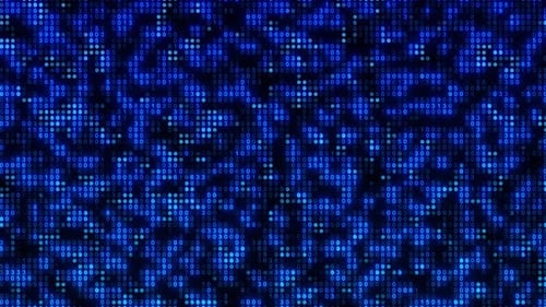 Dark Blue Binary Code Moving Animation. Abstract Computer Binary Code Animation.