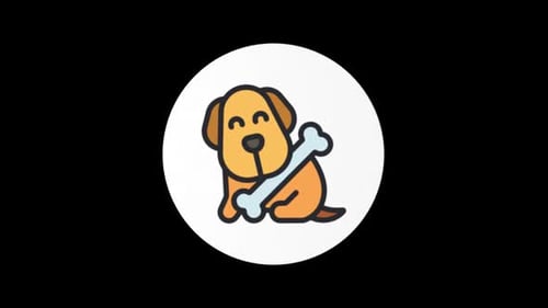 Dog Animals Animated Loop 3d Icon