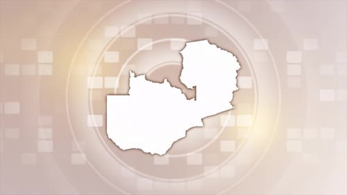 Zambia Map Outline Drawing and Fill Animation