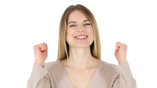 Celebrating Success Excited Woman