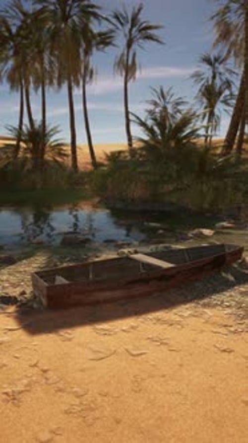 A Boat Sitting on Top of a Sandy Beach