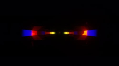 Neon Outlines Dance Rhythmically in a Pulsating VJ Loop