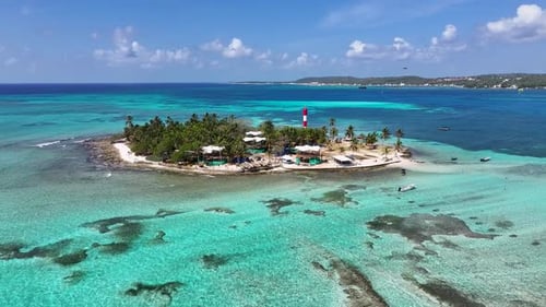 San Andres Skyline At San Andres Providencia Y Santa Catalina Colombia. Colombian Caribbean Beach. B