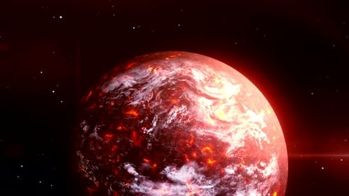 Abstract Fiery Planet Rotation in Dark Outer Space