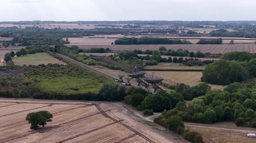 Aerial View Of One-Mile Telescope - Array Of Radio Telescopes At The Mullard Radio Astronomy