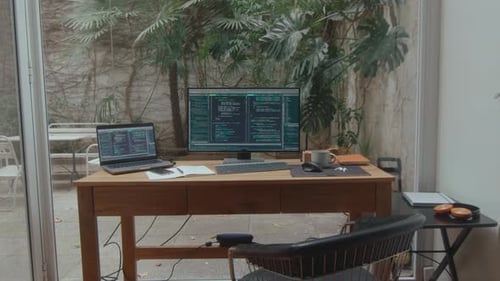 Interior of Home Office of Software Developer