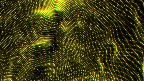Futuristic Flowing Data Grid Particle Background Animation