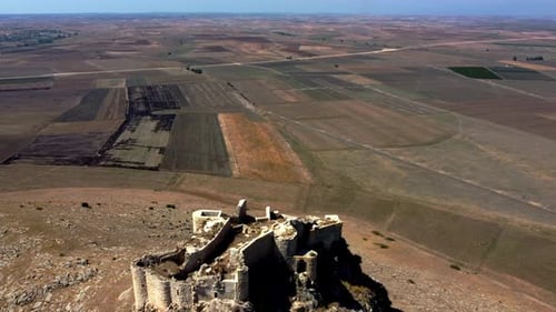 Turkey Castles: Turkish Castle Spectacle: Tumlu's Aerial Charm, Majestic Castle: Aerial View from St