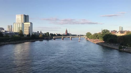 Frankfurt City with river in Germany