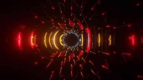4K Rot/Orange Blackhole Sound VJ Loop-Hintergrundanimation
