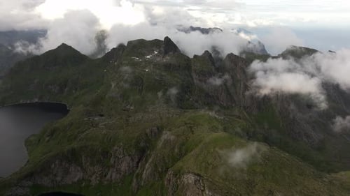 Majestic Mountains and Lakes Aerial Landscape