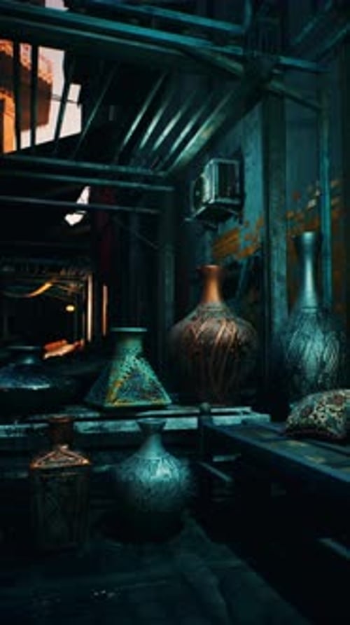 Group of Vases on Table