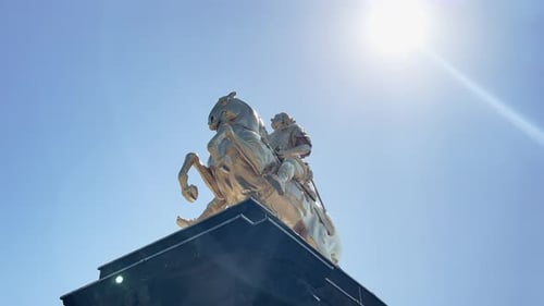 Golden Horse Statue Dresden Germany The Concept of Tourism in Europe