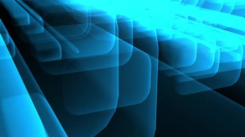 Moving chaotic transparent shapes .Abstract background, 2 in 1, loop, created in 4K, 3d animation