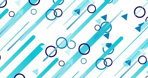 Geometrische Form, abstrakte Schleifenanimation, unendlich, bewegte grafische Formen, Loop-Animation auf Weiß