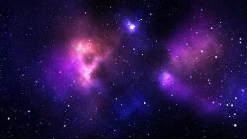 Colorful Animated Space Nebula and Twinkling Stars Background