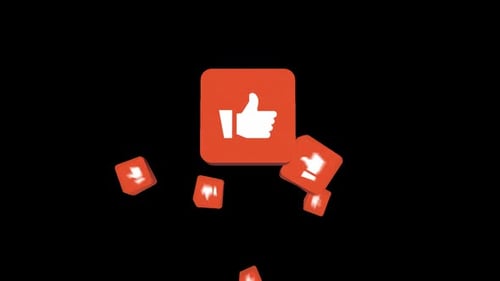 Animated 3D Thumbs Up Social Media Like Icons