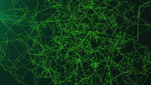 Abstract Green Network Lines Technology Background Loop