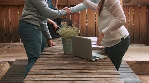 Wide of Friends Arriving to Study Group. University Students Reviewing