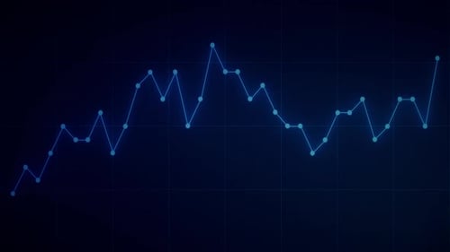 Abstract blue tech background. Financial Growth Bars and corporate statistics, stock market.