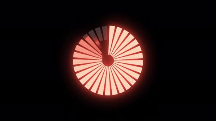 Radial Loading Wheel – Futuristic Red Progress Indicator Animation ...