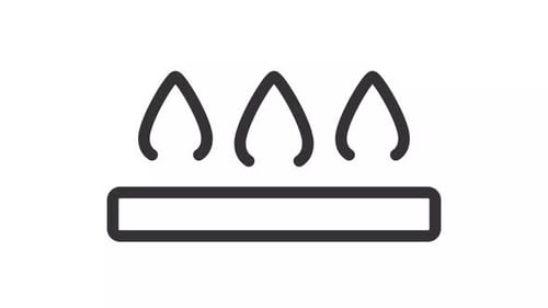 Animiertes Gasbrenner-Liniensymbol