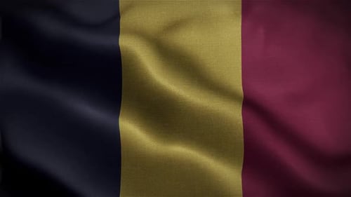 Seamless Loop Waving Flag Animation with Realistic Fabric Texture