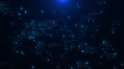 Hintergrund der Big-Data-Technologie Bewegung Digitaler Datenfluss Große Daten Künstliche Intelligenz Quantum