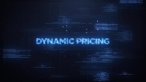 Dynamic Pricing Word On Dynamic Technology Background