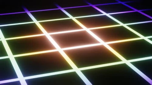 Multicolor 2 Colored Grid Background Loop Animation In 1080Hd