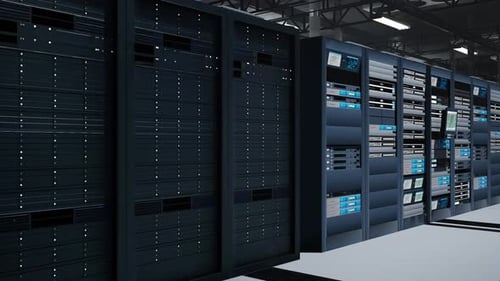 Instalación de alta tecnología que opera hardware computacional dedicado al procesamiento de la IA