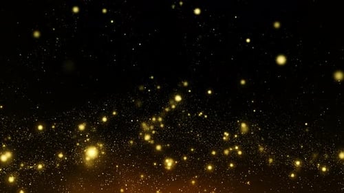 Gold Animated Particles Background Loop