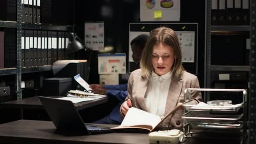 Corporate Colleagues Working in Modern Office Environment