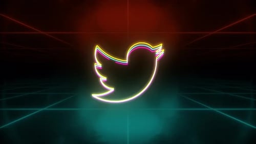 Neon Grid Logo Reveal Animation