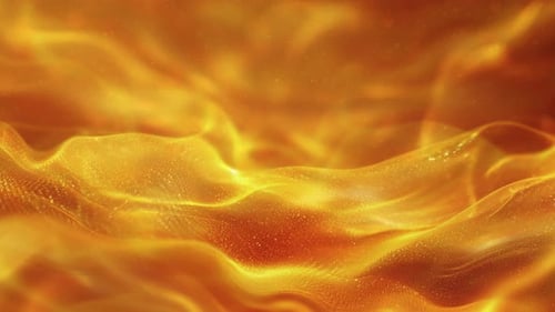 Golden Abstract Fluid Particle Waves Background Animation