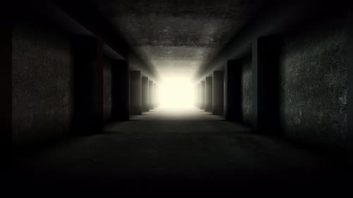 Long Endless Stone Tunnel