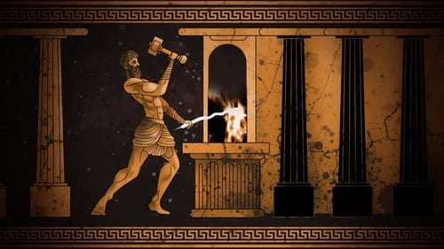 Ancient Greek Blacksmith Forging Animation