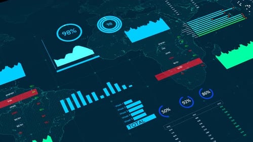 Stock market animated graphic. Stock price chart.