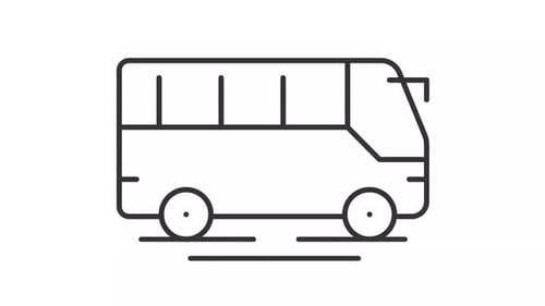 Animated bus line icon