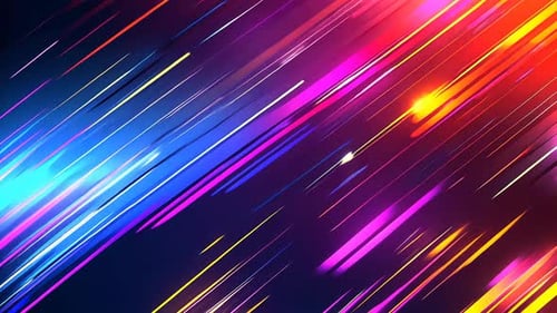 Dynamische, lebendige Lichtstreifen auf dunklem Hintergrund
