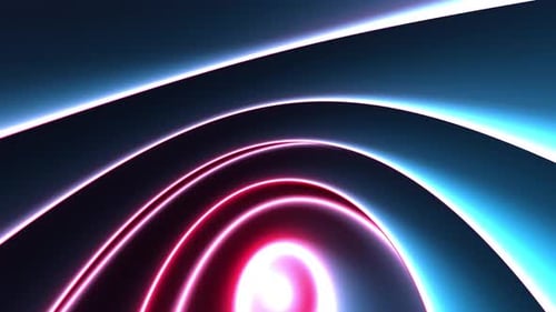Zyanfarbener Hintergrund mit rosafarbenen Linien und nahtlosem Schleifenmuster