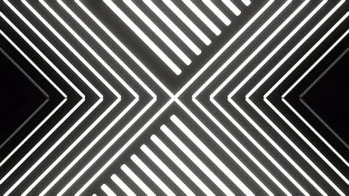 White Geometric Neon Background Vj Loop In 4K