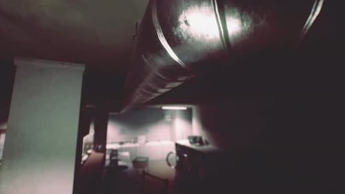 Industrial Metallic Pipe Tunnel Flythrough Animation