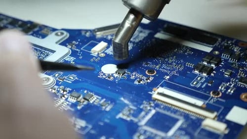 161. Soldering of a computer board. . Laptop repair. Computer service. Transistor rep