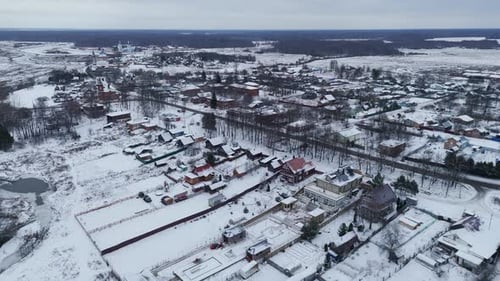 Top View of the Snowy Expanses