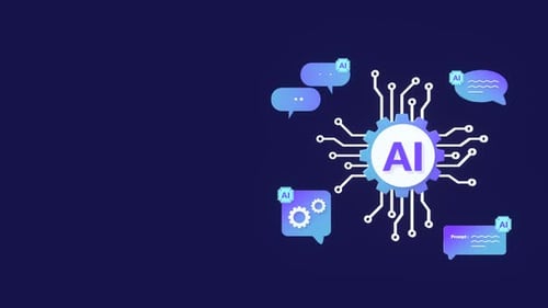 Modern AI Technology Chat Conversation Animation