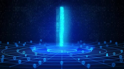 Automation Text Future Digital Technology Ai Cyber Space Deep Learning Background